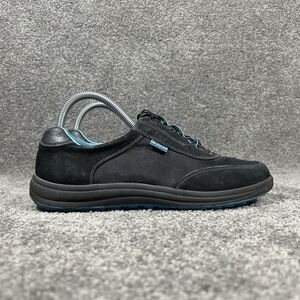 SAS Sporty Lux Women’s Size 8 M Black Blue Leather Suede Athletic Shoes Used